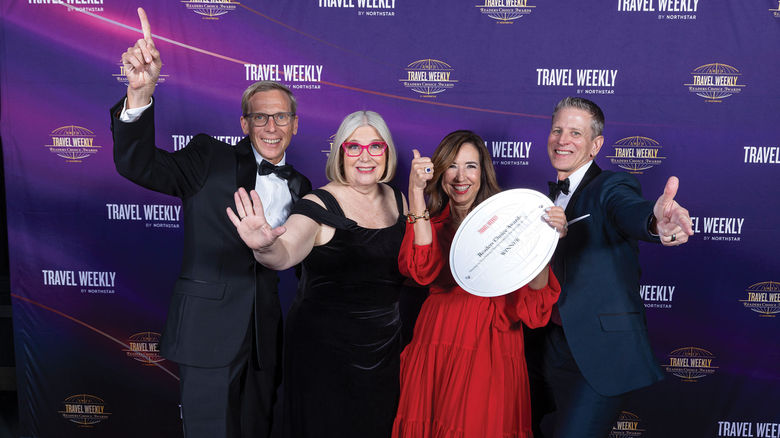 Carnival Cruise Line’s Ken Tate, Janet Wygert, Christine Duffy and Kirk Neal.