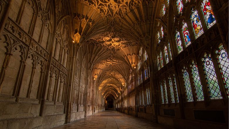 Gloucester Cathedral, a filming location for the Harry Potter films, is part of Adventure by AE's "England on Screen" hiking itinerary.