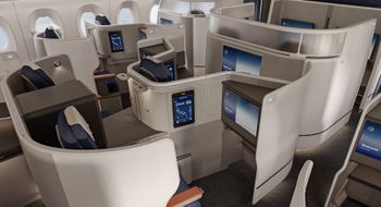 A Lufthansa Allegris business-class cabin.