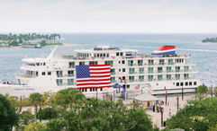 The American Pioneer embarked on its inaugural cruise from Key West after its christening on Nov. 10.