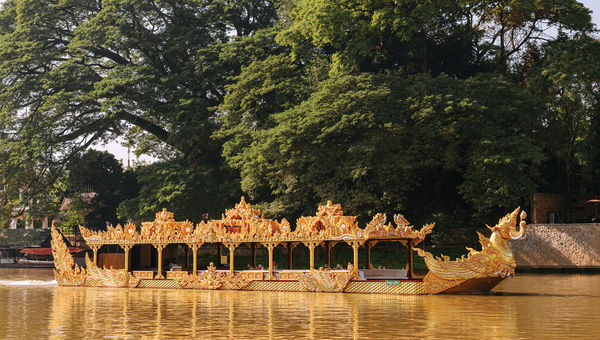 Anantara Chiang Mai Resort's riverboat Dibba Yana Chitta, part of the resort’s JAO Ping River Cruise in Thailand.