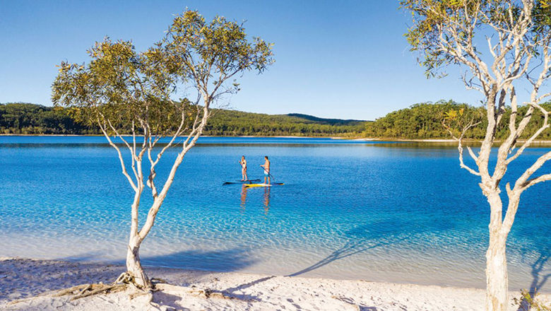 Lake McKenzie in Great Sandy National Park on Fraser Island.