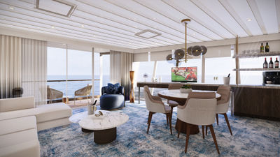 The Panorama Suite is a new suite category coming to the Azamara Quest.