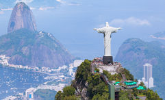 Christ the Redeemer statue overlooking Rio de Janeiro.