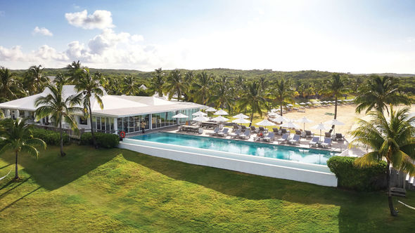 The Cove is tucked away on Eleuthera in the Bahamas' Out Islands. A view of the resort's infinity pool, which is nestled between two private coves.