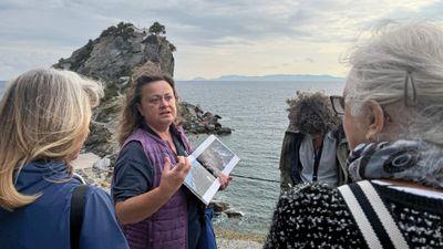 The guide for the "Mamma Mia" tour was an extra on the film.