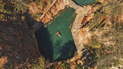 A hot spring at Castle Hot Springs in Arizona, which is part of Small Luxury Hotels of the World's Wellbeing Collection.