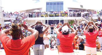 "Stomp the Deck," a step show during the annual Festival at Sea charter cruise that celebrates African American culture, on the Celebrity Reflection in 2024.