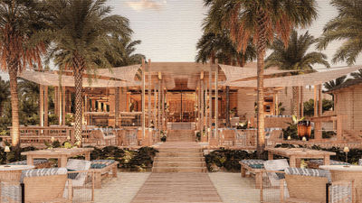 A rendering of Alila Mayakoba's beach club, which will open in 2026.