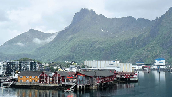 In port at Svolvaer in the Lofoten islands.