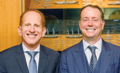 Norwegian Cruise Line Holdings CEO Harry Sommer, left, and chief luxury officer Jason Montague.