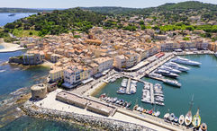 An aerial view of Saint-Tropez.