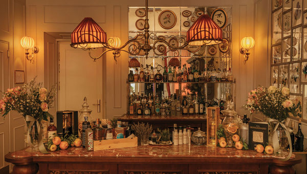 The bar at Passalacqua, which is a Legend member of Preferred Hotels & Resorts.