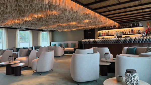 The lounge and lecture area on the Pure Amazon's first deck.