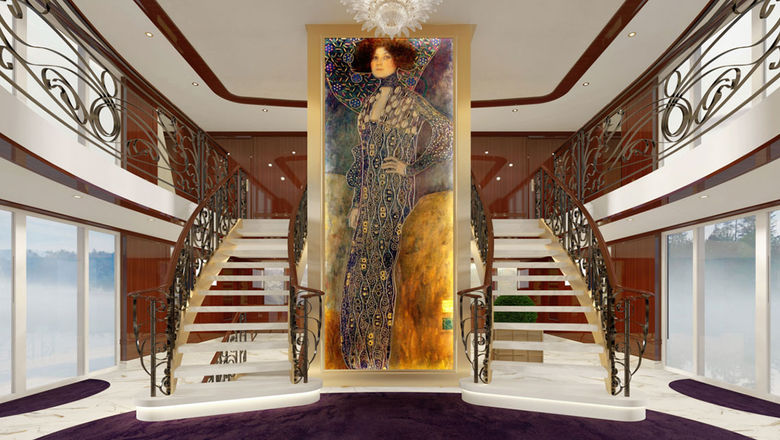 A rendering of the Emilie's grand staircase.