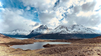 The snow-covered peaks of the Andes were ever-present within Chile's Torres del Paine National Park.