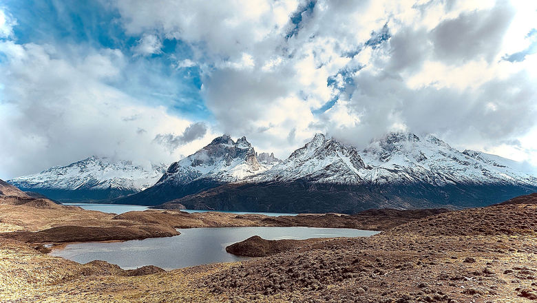 The snow-covered peaks of the Andes were ever-present within Chile's Torres del Paine National Park.